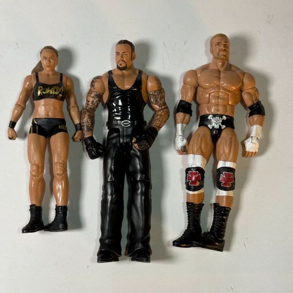 WWE Mattel Loose Action Figure Lot of 3 – Undertaker, Triple H, Ronda Rousey